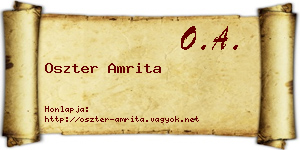 Oszter Amrita névjegykártya